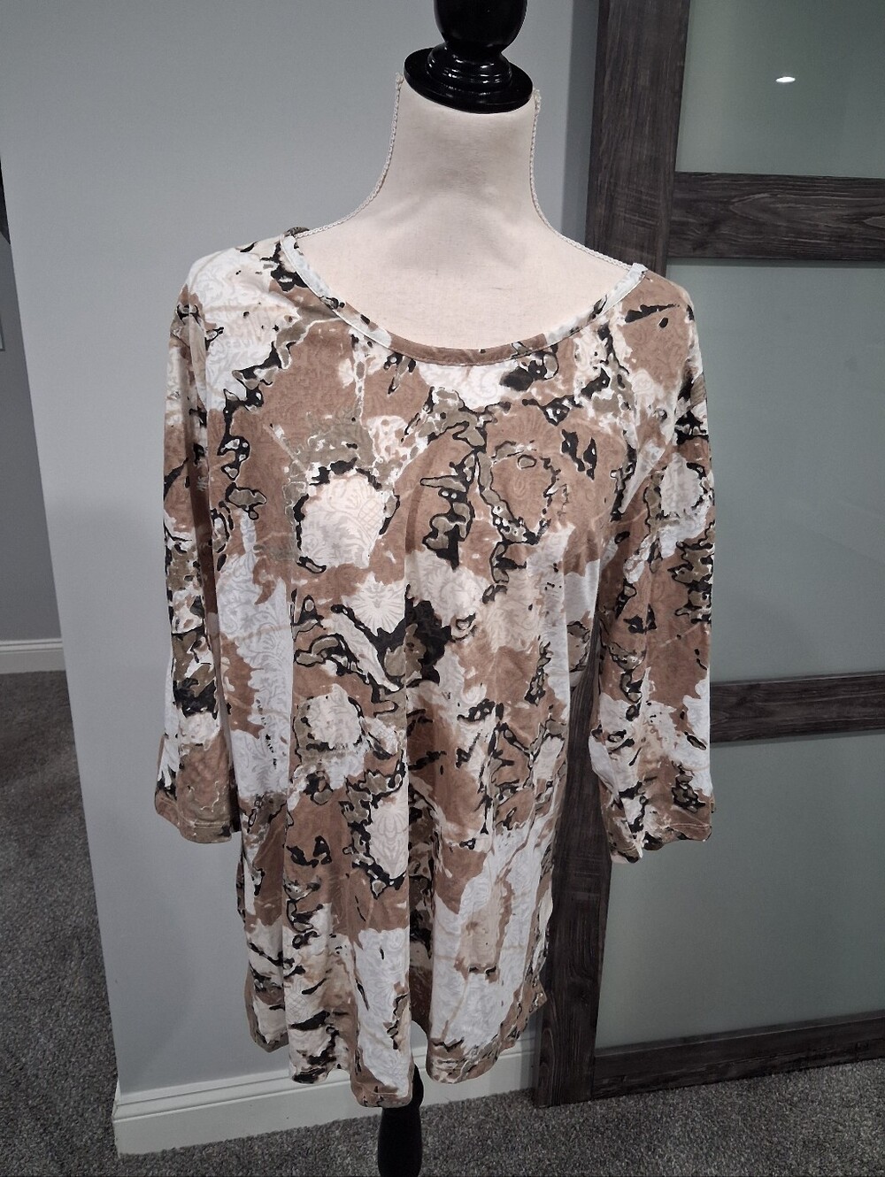 Anthony's Resort Wear Long Sleeve Tunic W Cutouts On Sleeve One Size